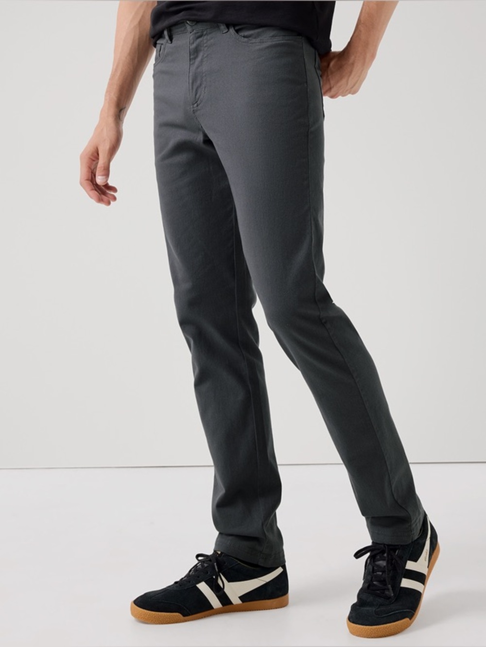 NWOT Pact Men’s Organic Stretch Twill 5 Pocket Pants - Storm - L